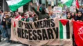 Pro-Palestinian protesters attempt to disrupt New Year's Eve festivities in New York City, Boston